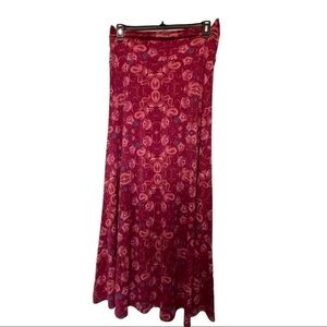 Lularoe Red/Pink Paisley Maxi Shirt Size Large NWT #6342